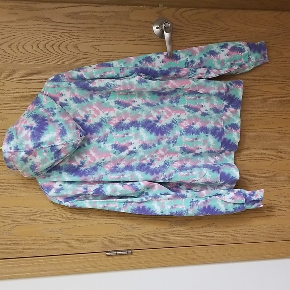 VSTR Premium Pastel Rainbow Tie Dye Hoodie Sweatshirt - Picture 3 of 5